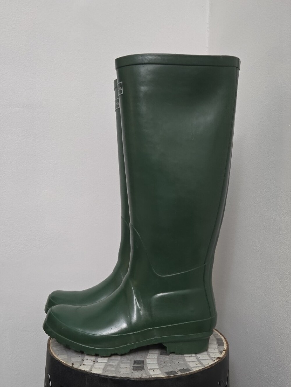 London Fog Women's Tall Forest Green Waterproof Rain Boots - Picture 2 of 6